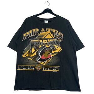 Vintage Pittsburgh Pirates Spellout Logo MLB T-Shirt 90s L
